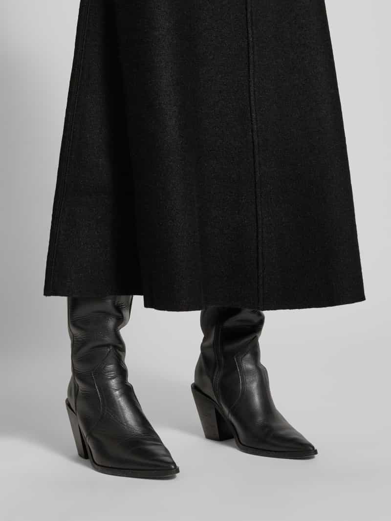 Marc O'Polo Uitlopende midirok van een mix van viscose en wol