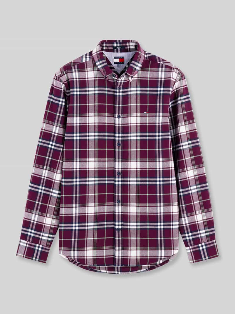 Tommy Jeans Regular fit vrijetijdsoverhemd van katoen met ruitmotief