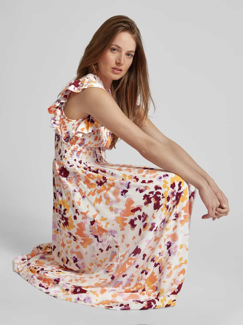 YAS Maxi-jurk van viscose met all-over motief