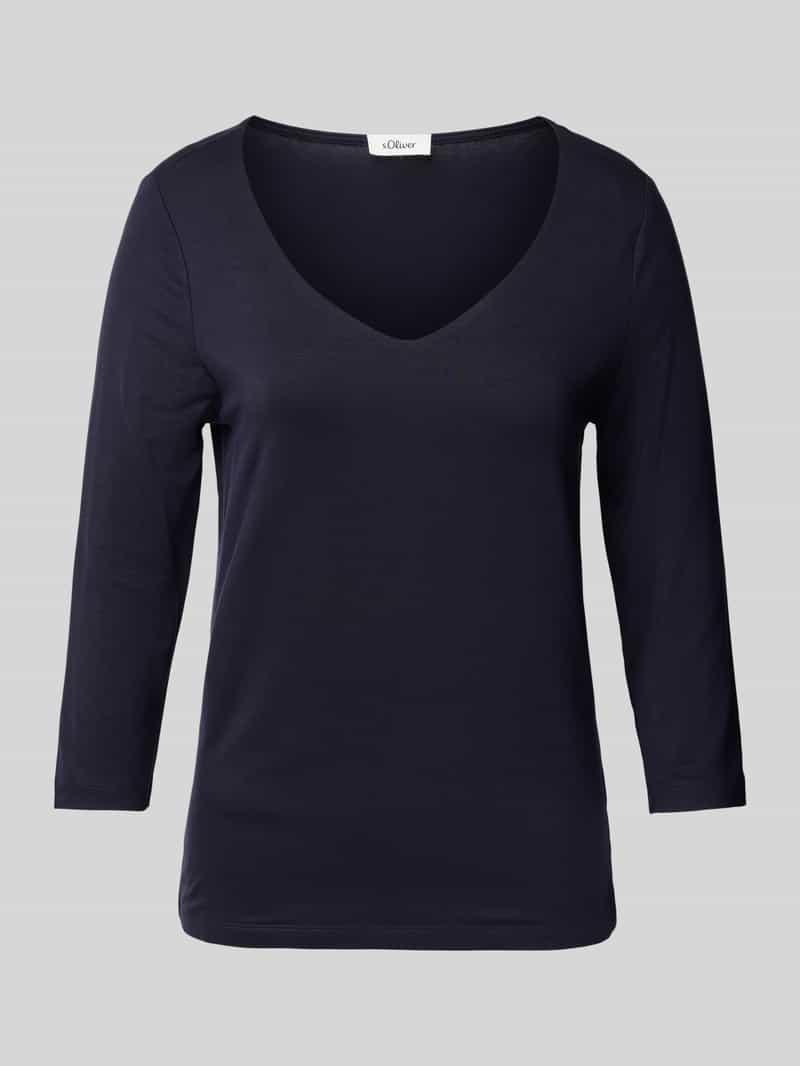s.Oliver RED LABEL Regular fit shirt met lange mouwen in mix van lyocell en elastaan