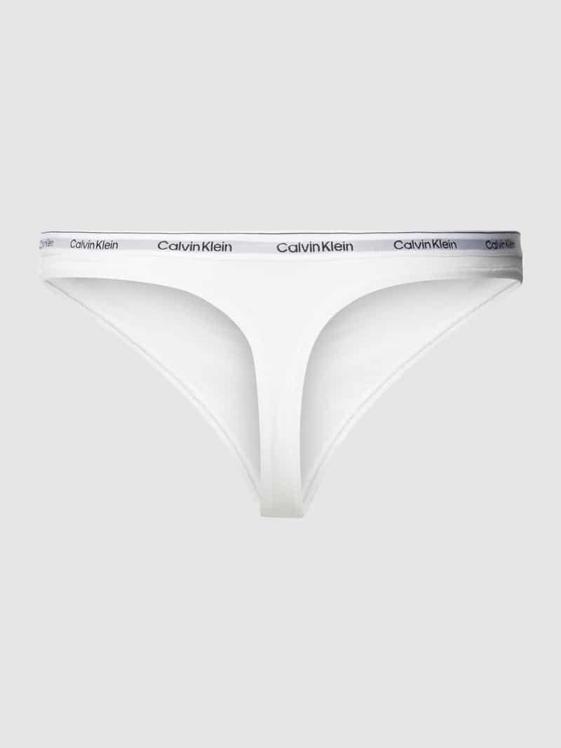 Calvin Klein String in effen design wit, foto 2