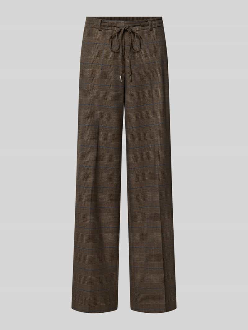 MORE & MORE Stoffen broek met vouwlijn en trekkoord