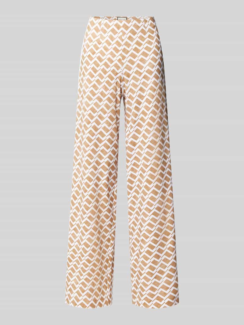 SEDUCTIVE Wide leg stoffen broek met elastische band model 'KIMBERLEY'