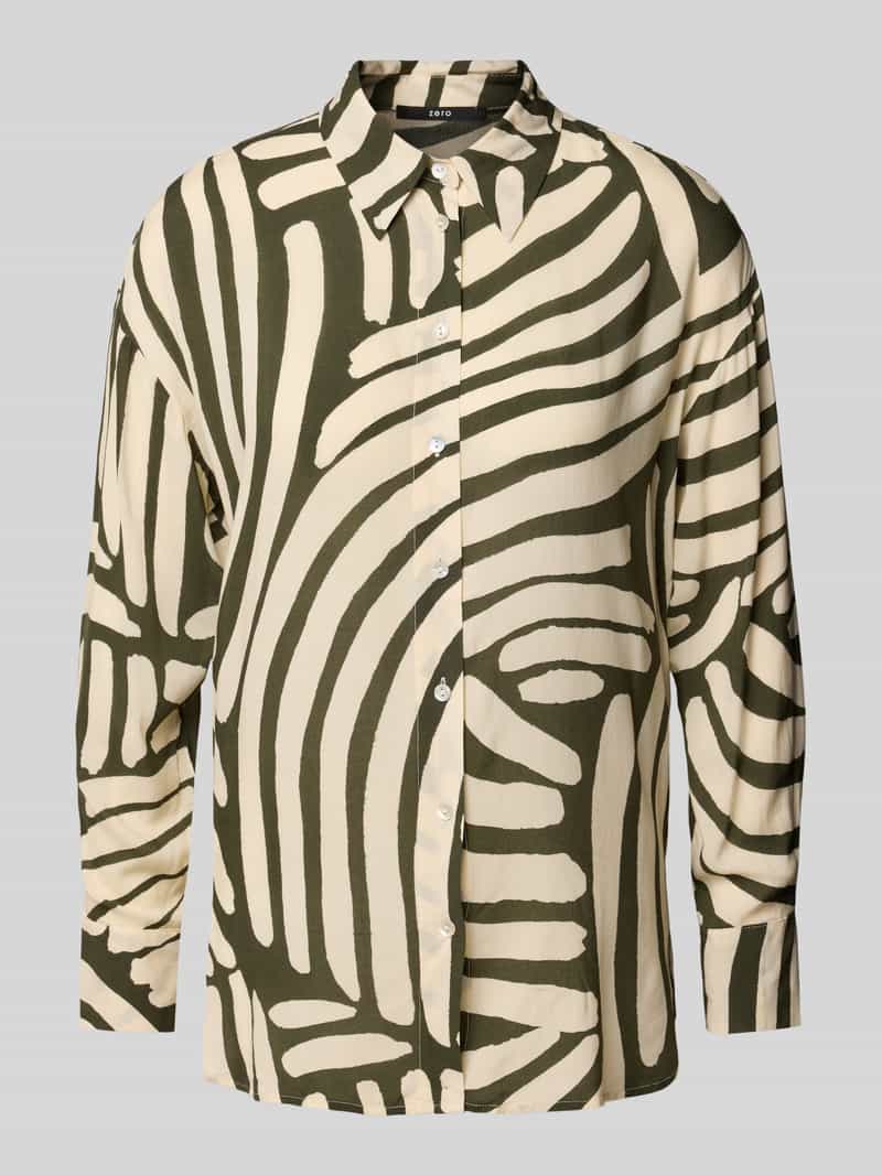 Zero Regular fit blouse met doorknoopsluiting