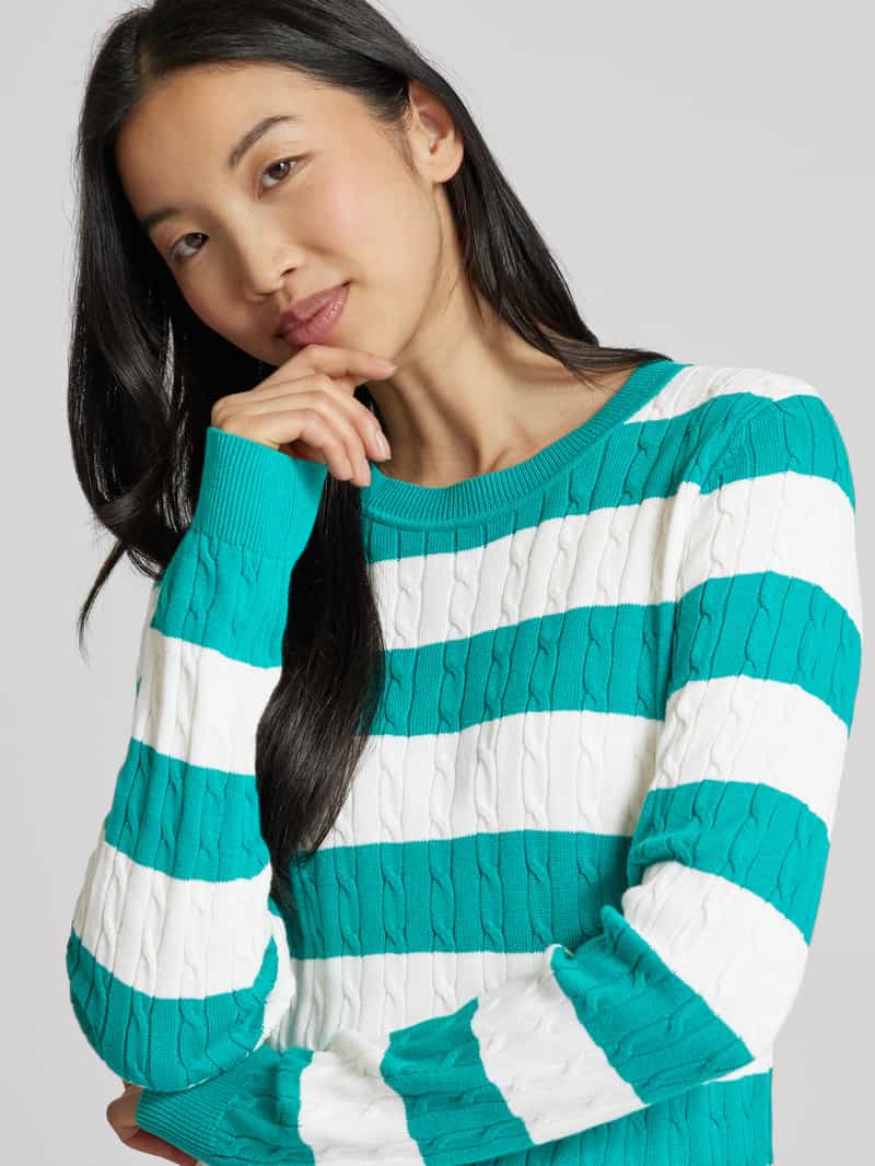 Christian Berg Woman Gebreide pullover met kabelpatroon