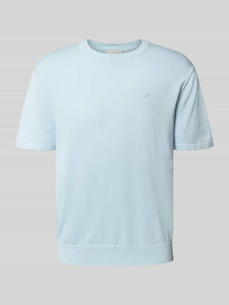 CK Calvin Klein T-shirt met logostitching model 'SUPIMA'