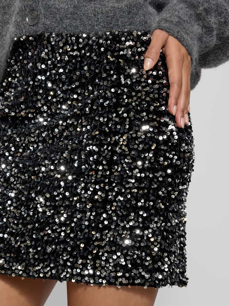 Vero Moda Licht uitlopende minirok met pailletten model 'BELLA'