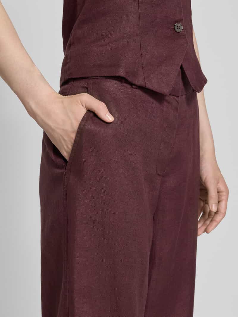 MSCH Copenhagen Straight leg linnen broek met steekzakken