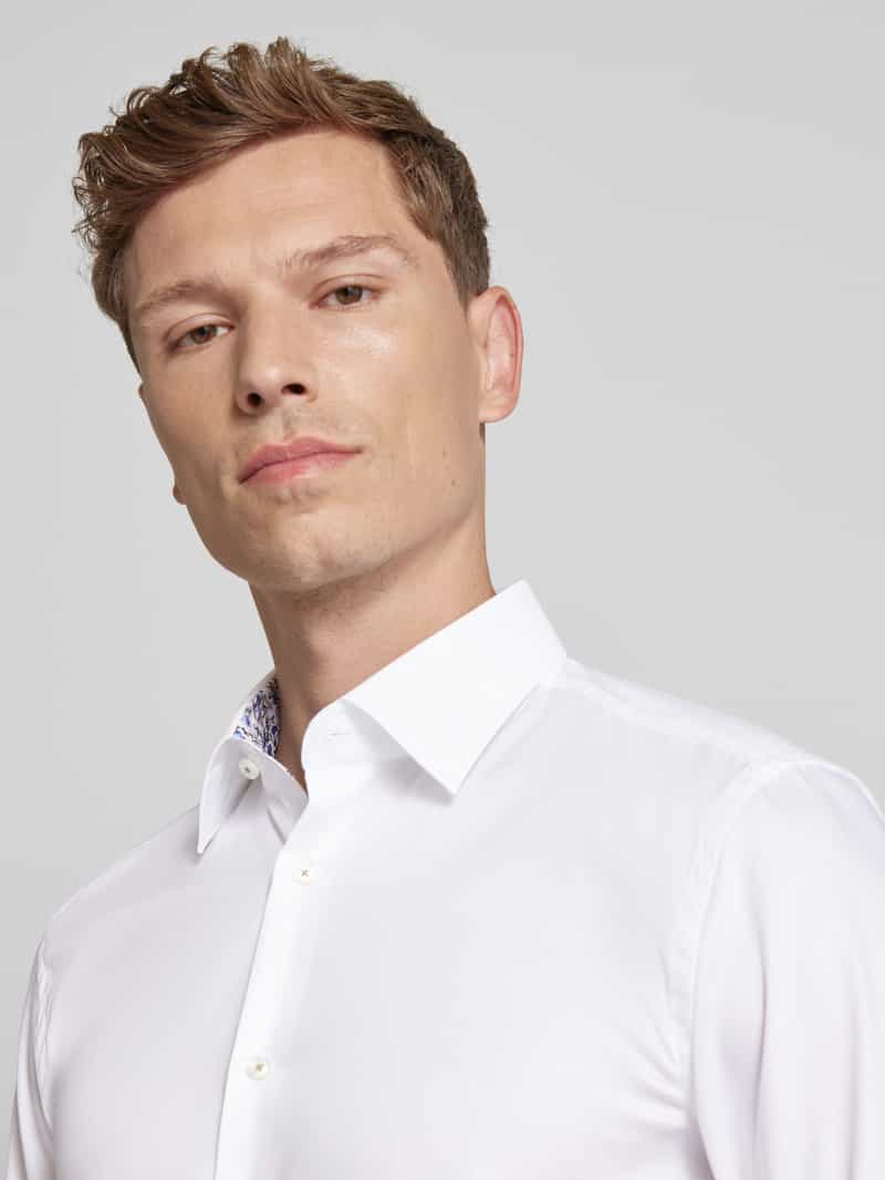 Boss Slim fit zakelijk overhemd met kentkraag model 'Hank'