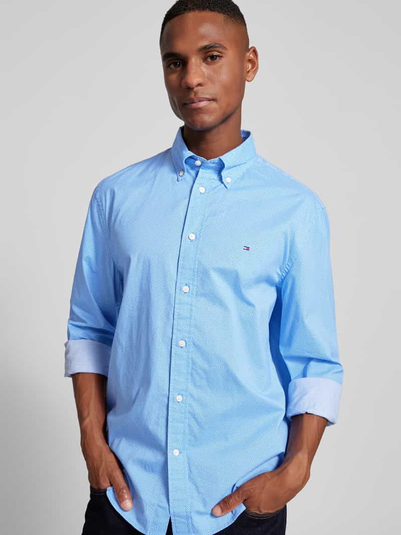 Tommy Hilfiger Regular fit vrijetijdsoverhemd met logostitching model 'POPLIN'