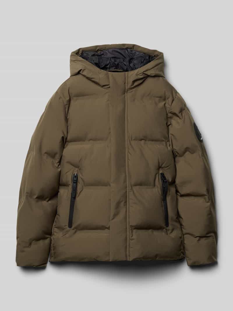 jack & jones Regular fit gewatteerd jack met logo-applicatie model 'Fusion'