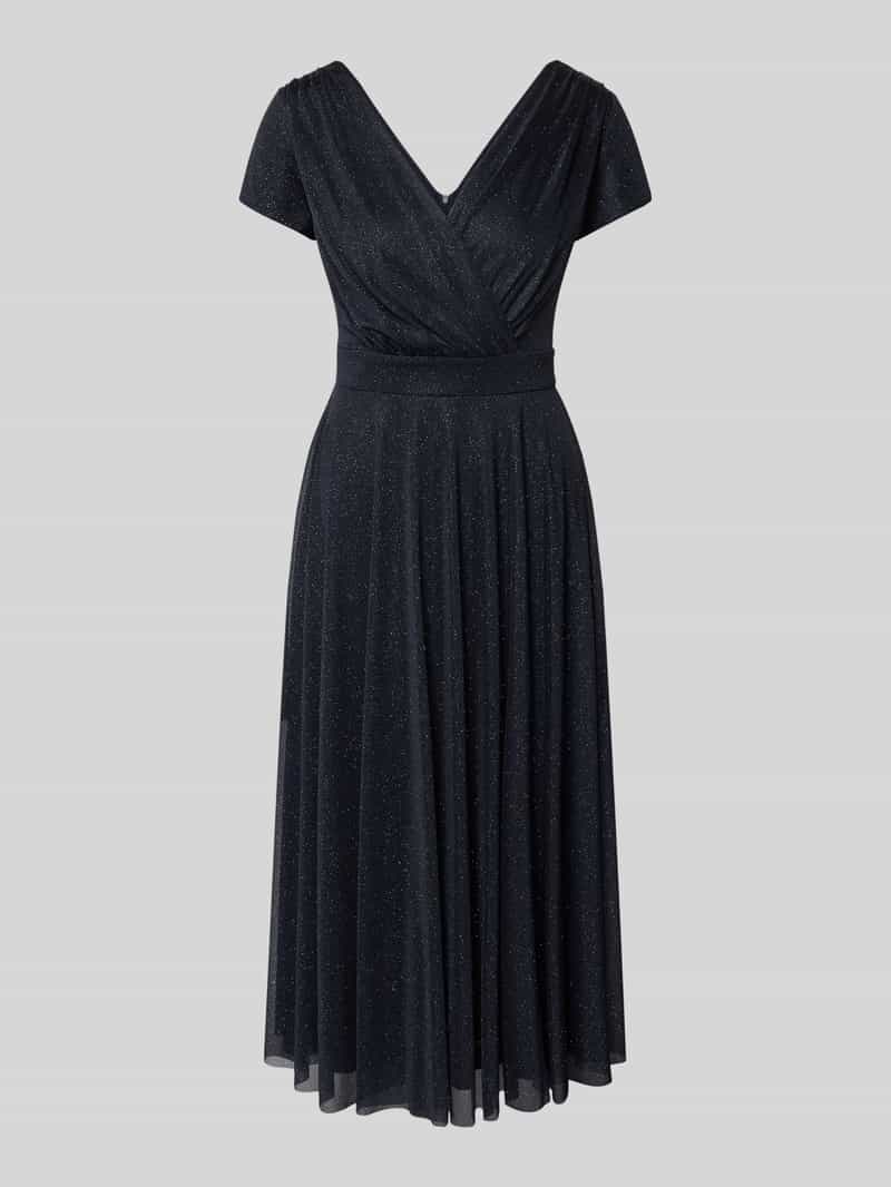 Vera Mont Knielange cocktailjurk met V-hals
