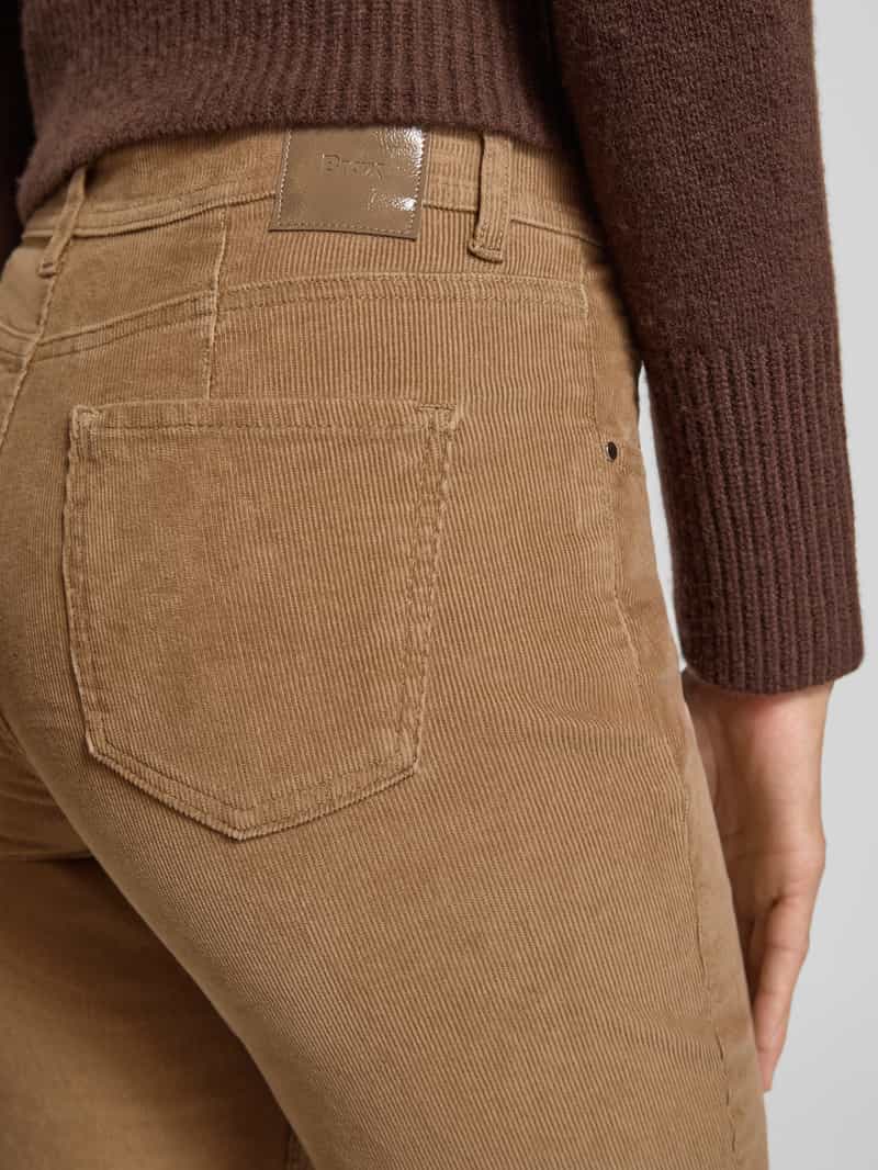 BRAX Slim fit corduroy broek in 5-pocketmodel model 'Carola'