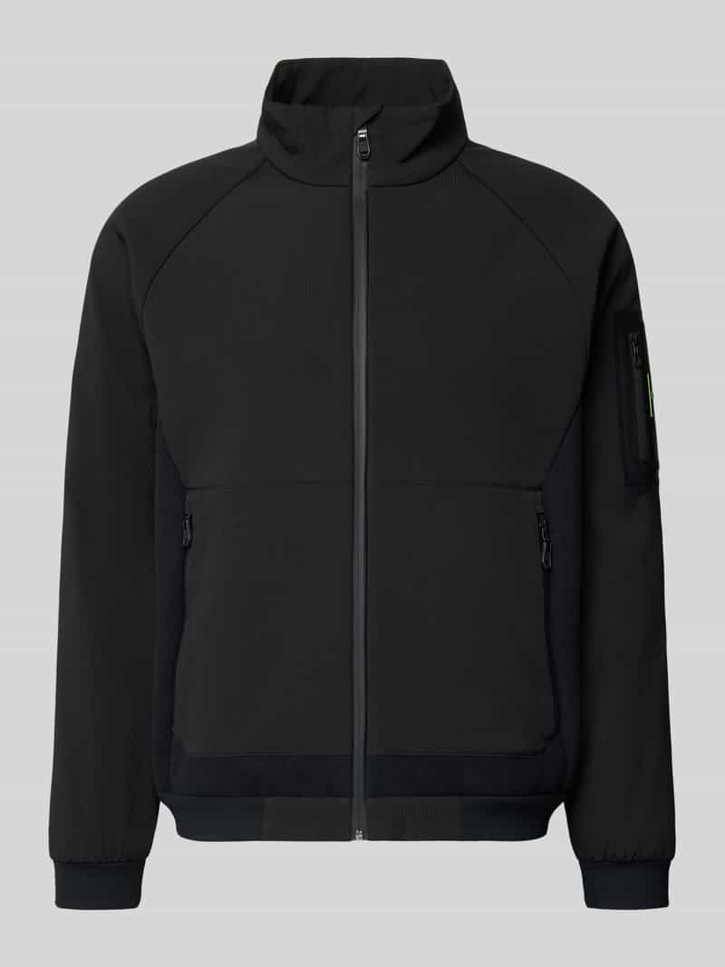 BOSS Green Regular fit jack van polyester met corduroy- en fleece-delen