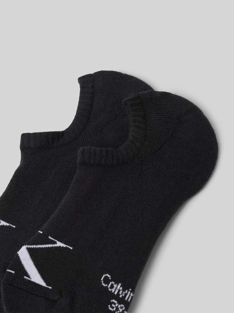 Calvin Klein Jeans Sneakersokken met logostitching in een set van 2 stuks