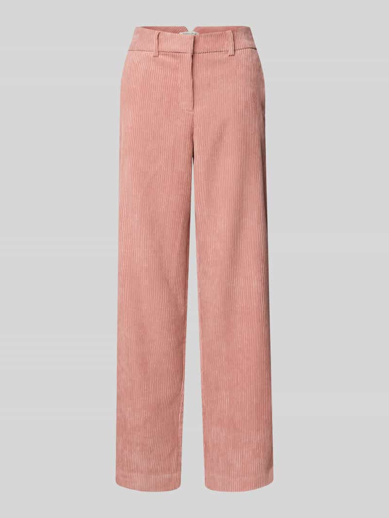 Christian Berg Woman Straight leg corduroy broek met structuurmotief