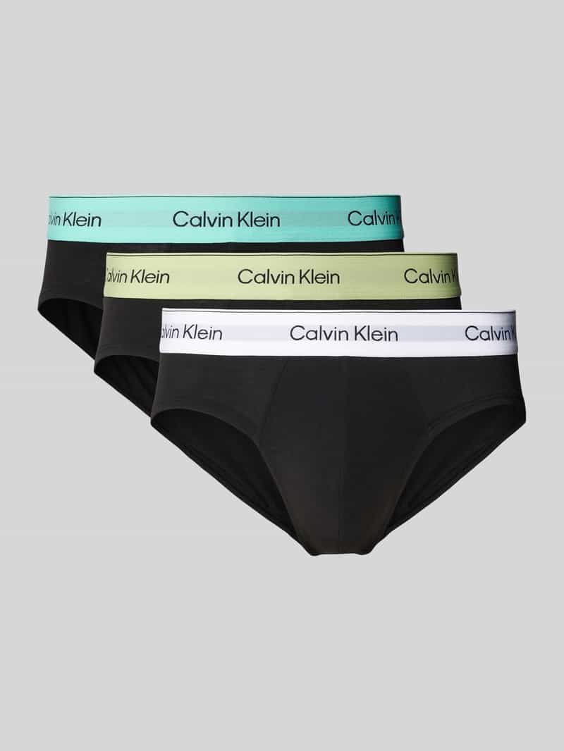 Calvin Klein Underwear Slip met label in band in set van 3 stuks