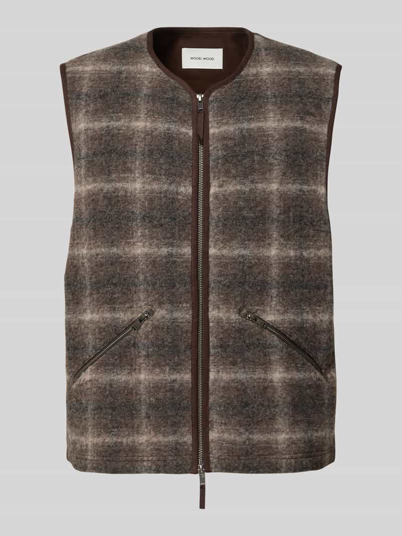 Wood Bodywarmer met tweewegritssluiting model 'Eik'