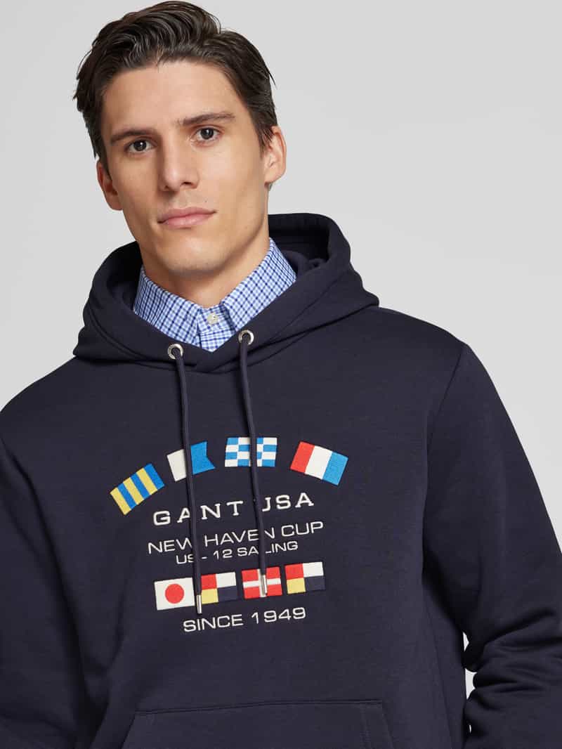 Gant Hoodie met labelprint
