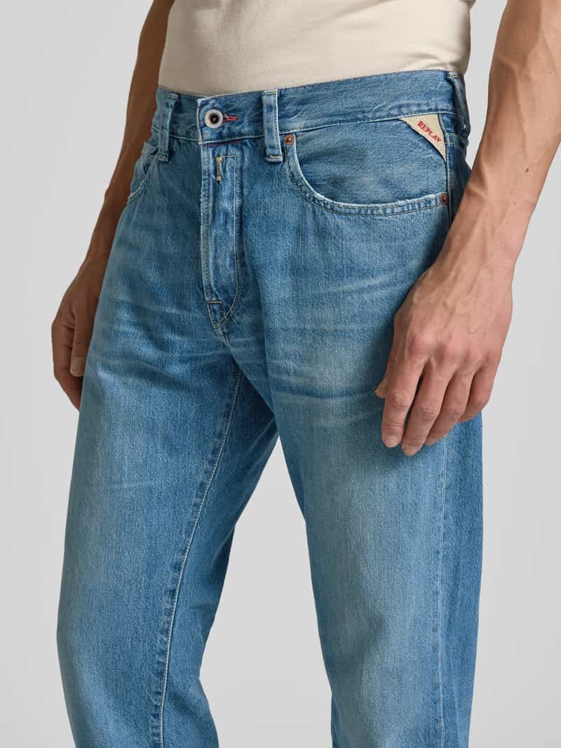 Replay Regular fit jeans in used-look model 'DERYCK'