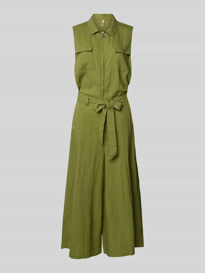 Soyaconcept Jumpsuit van linnenmix met schipperskraag model 'INA'