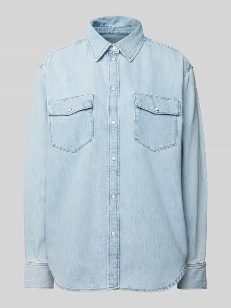 Gant Regular fit jeansblouse met borstzakken