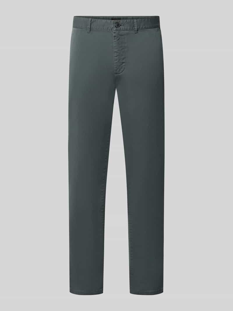 Slim fit chino van katoenmix model 'Chino Slim'