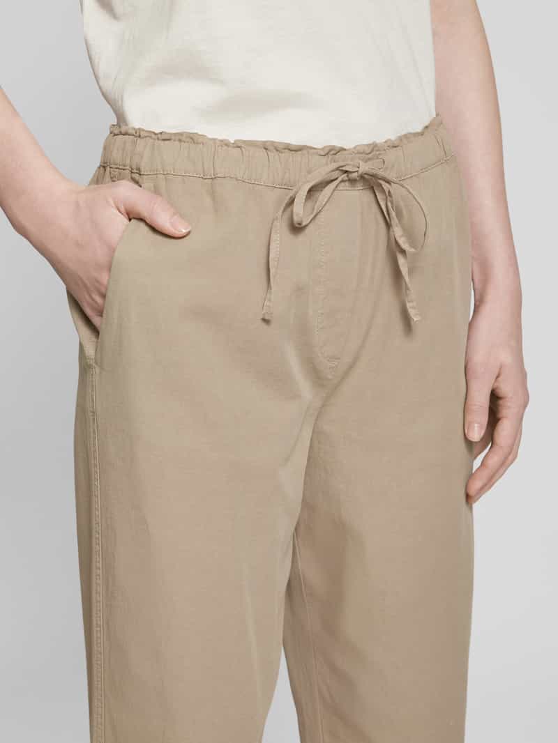 Marc O'Polo Tapered joggingbroek in een luchtige mix van katoen en linnen