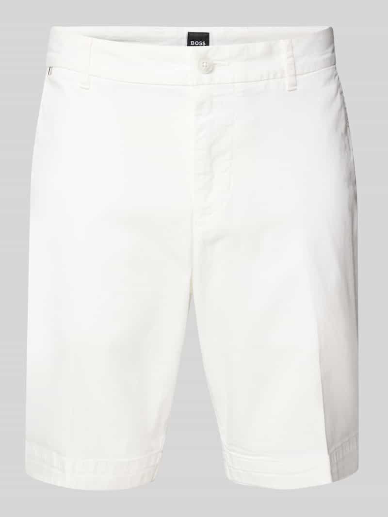 Boss Slim fit korte broek met riemlussen model 'Slice'