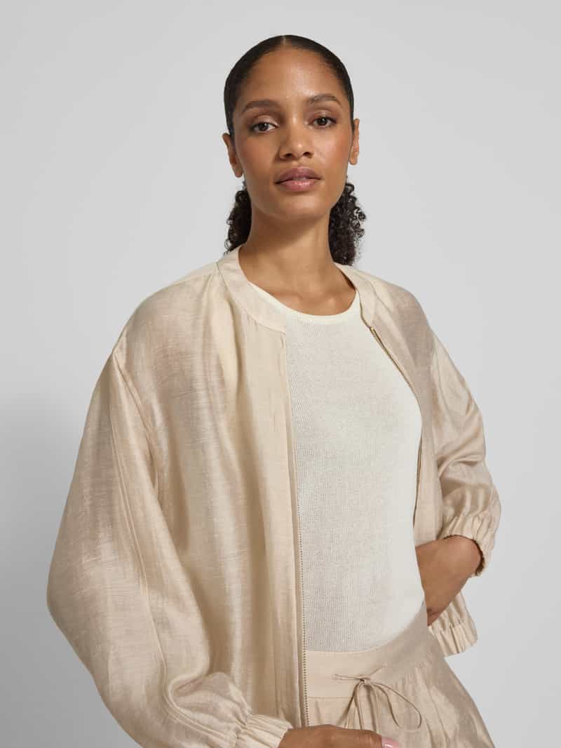 s.Oliver BLACK LABEL Relaxed fit blouson van een mix van lyocell en linnen