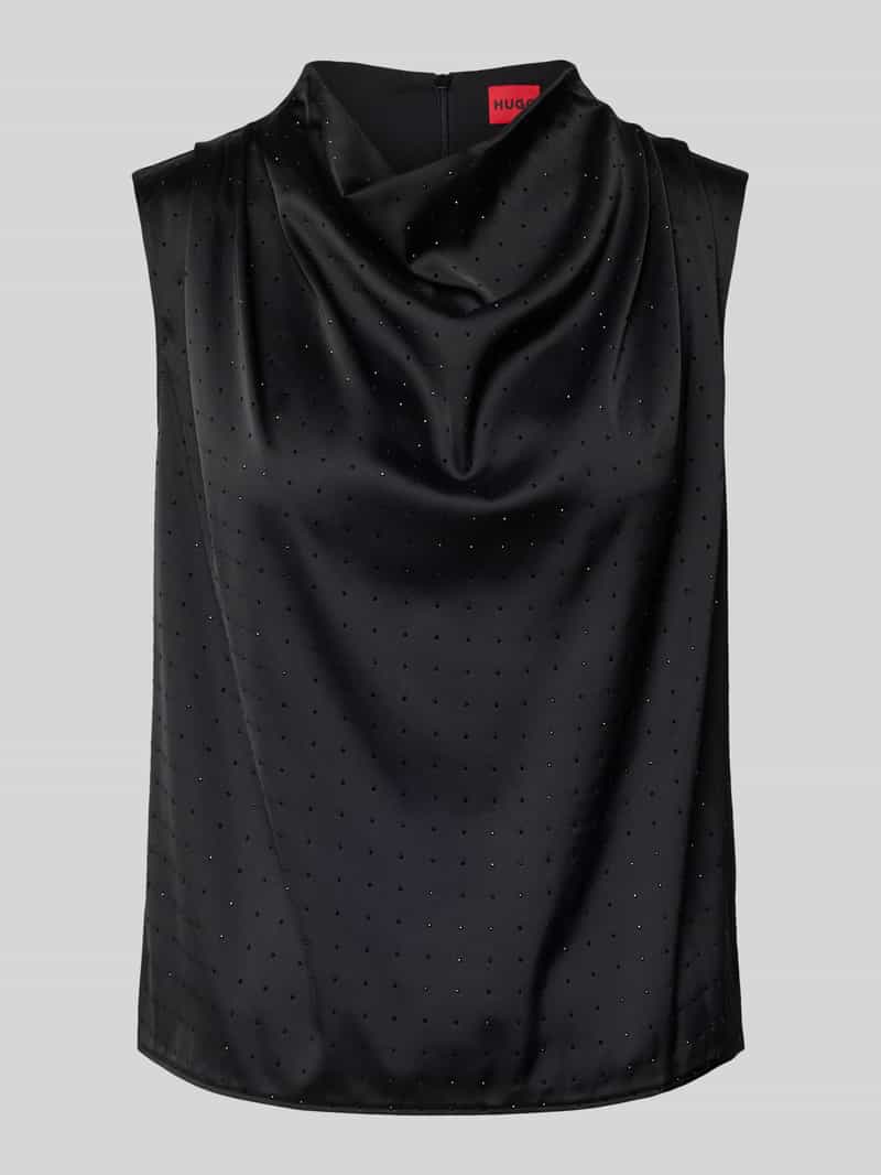 HUGO Regular fit blouseshirt met cascadekraag model 'CASMINI'