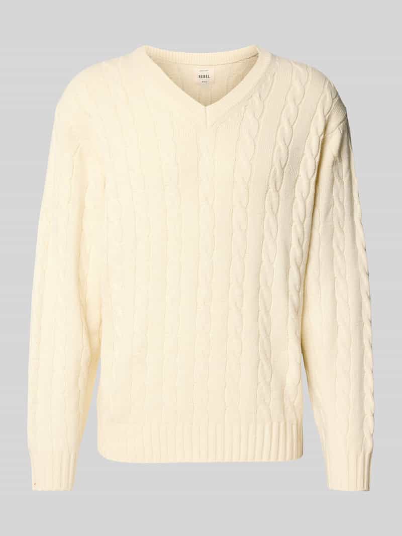 Redefined Rebel Gebreide pullover met ribboorden model 'PELLE'