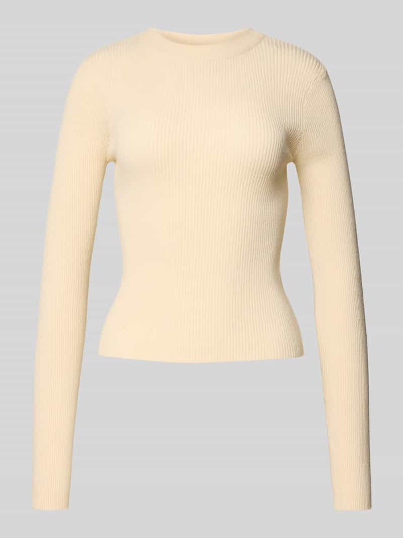 Pieces Slim fit gebreide pullover van viscosemix model 'MIRA'
