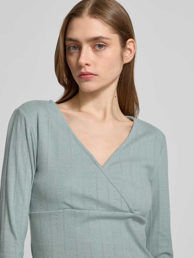 Only Slim fit shirt met lange mouwen van katoenmix model 'CARLOTTA'