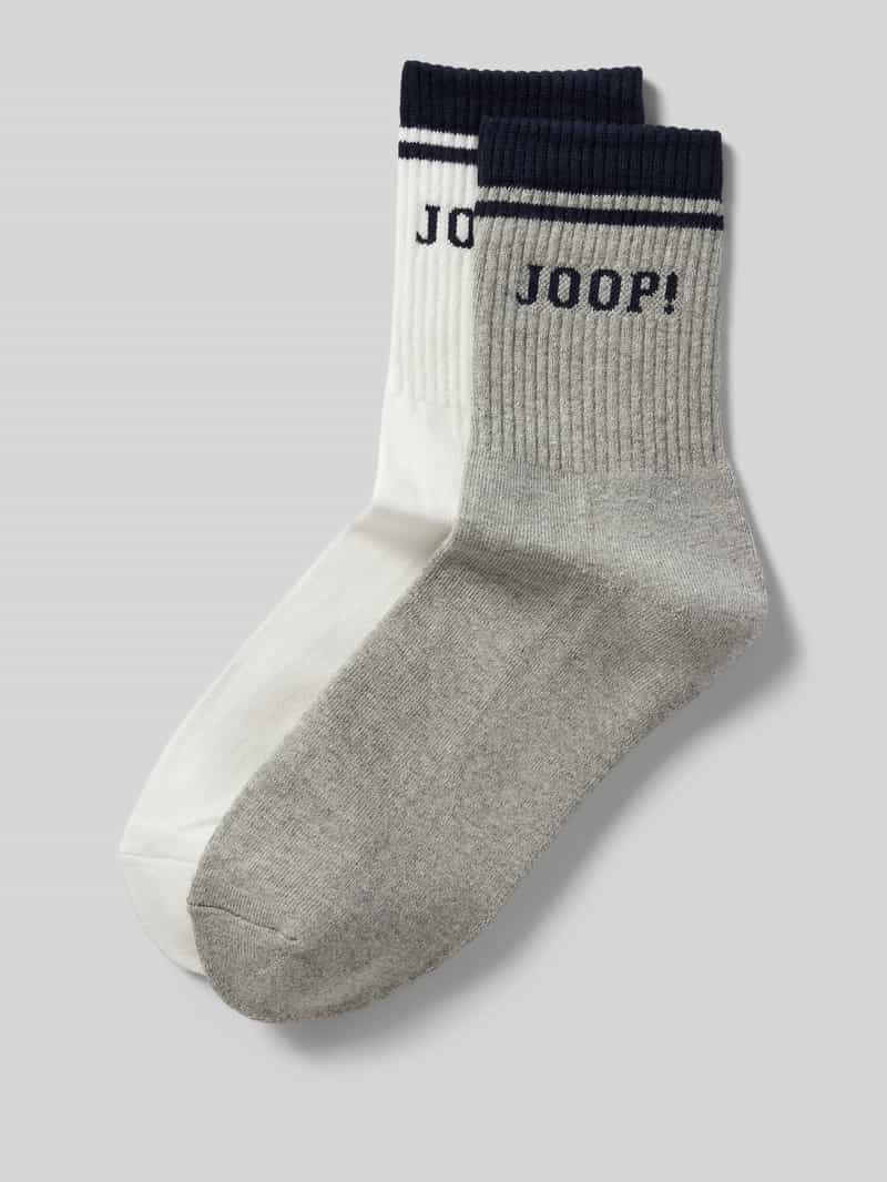JOOP! Collection Sokken met labelstitching in een set van 2 paar