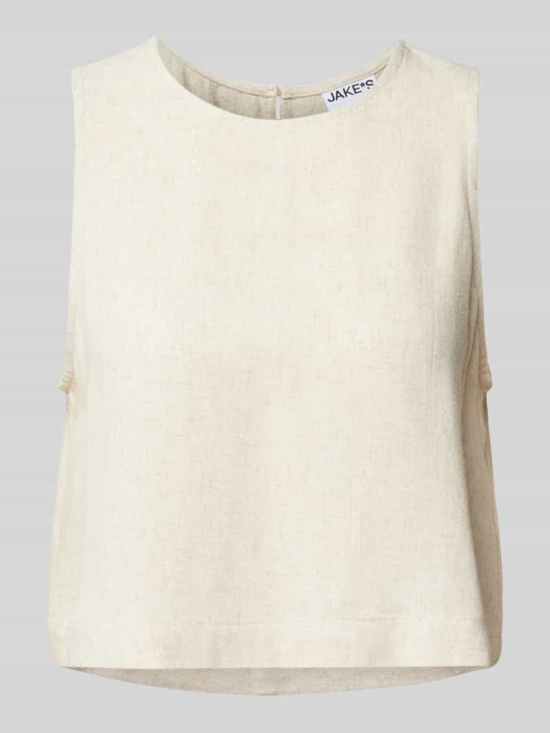 Jake*s Casual Korte blousetop met ronde hals