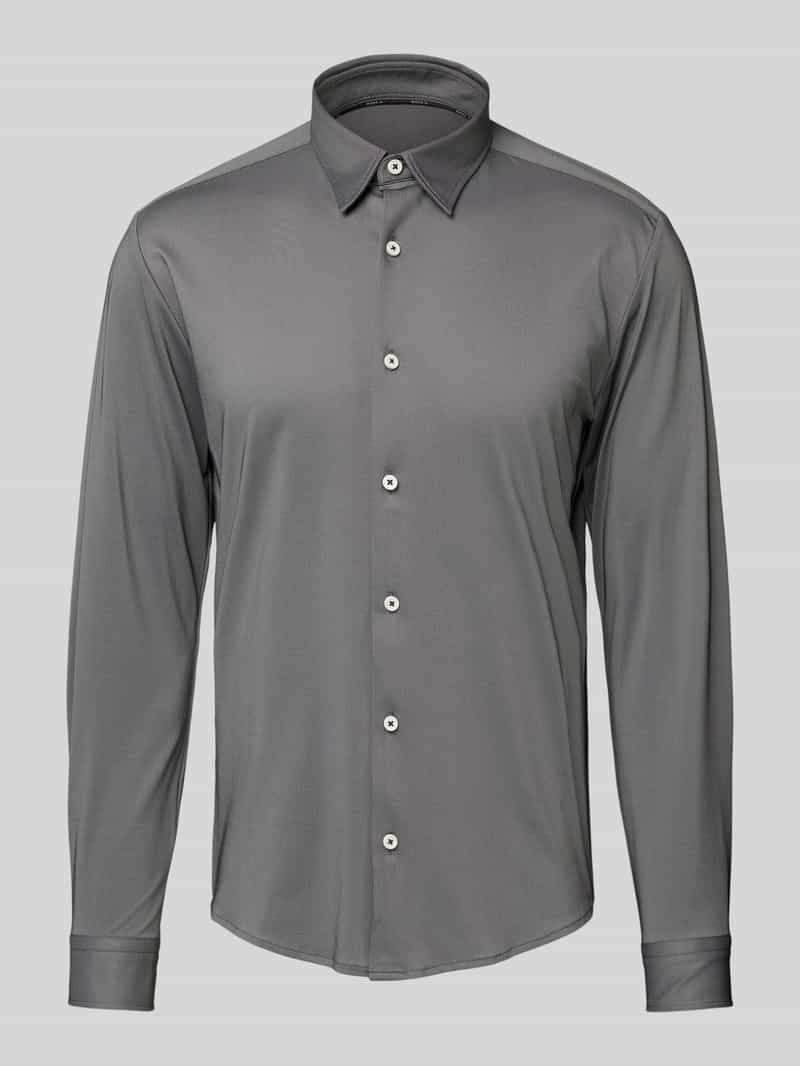 Boss Slim fit zakelijk overhemd met kentkraag model 'Roan'
