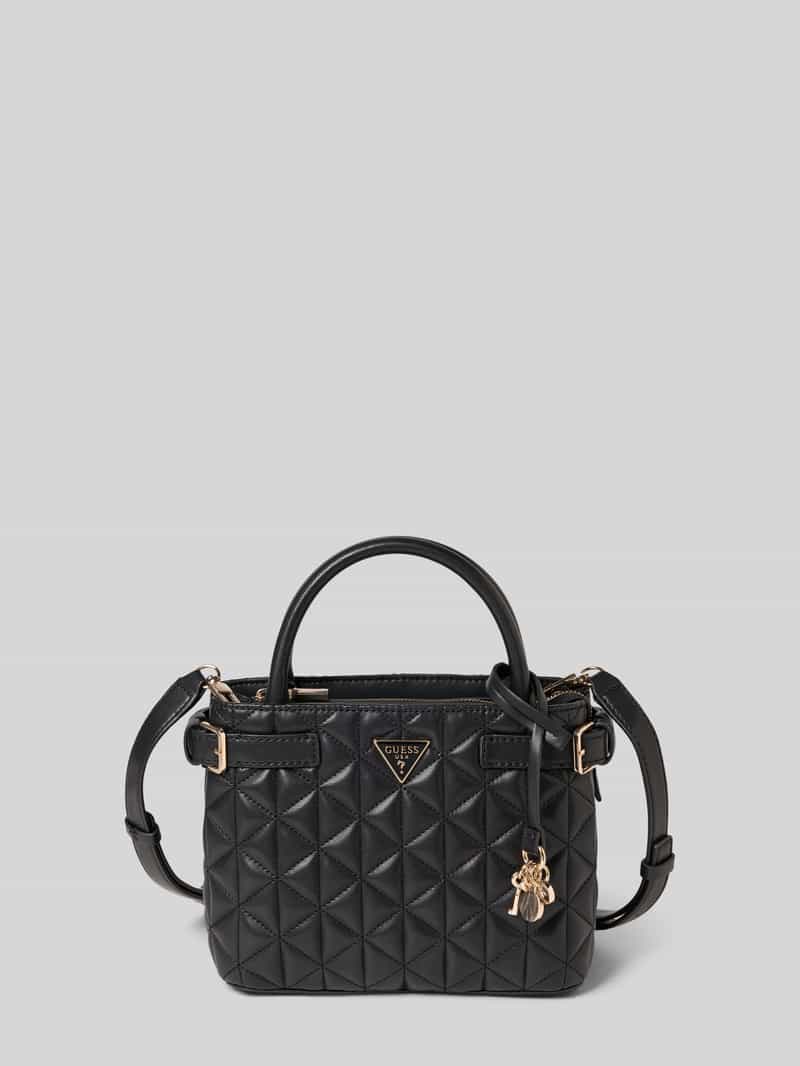 Guess Handtas met doorgestikte naden, model 'PAISLEIGH SMALL SATCHEL'