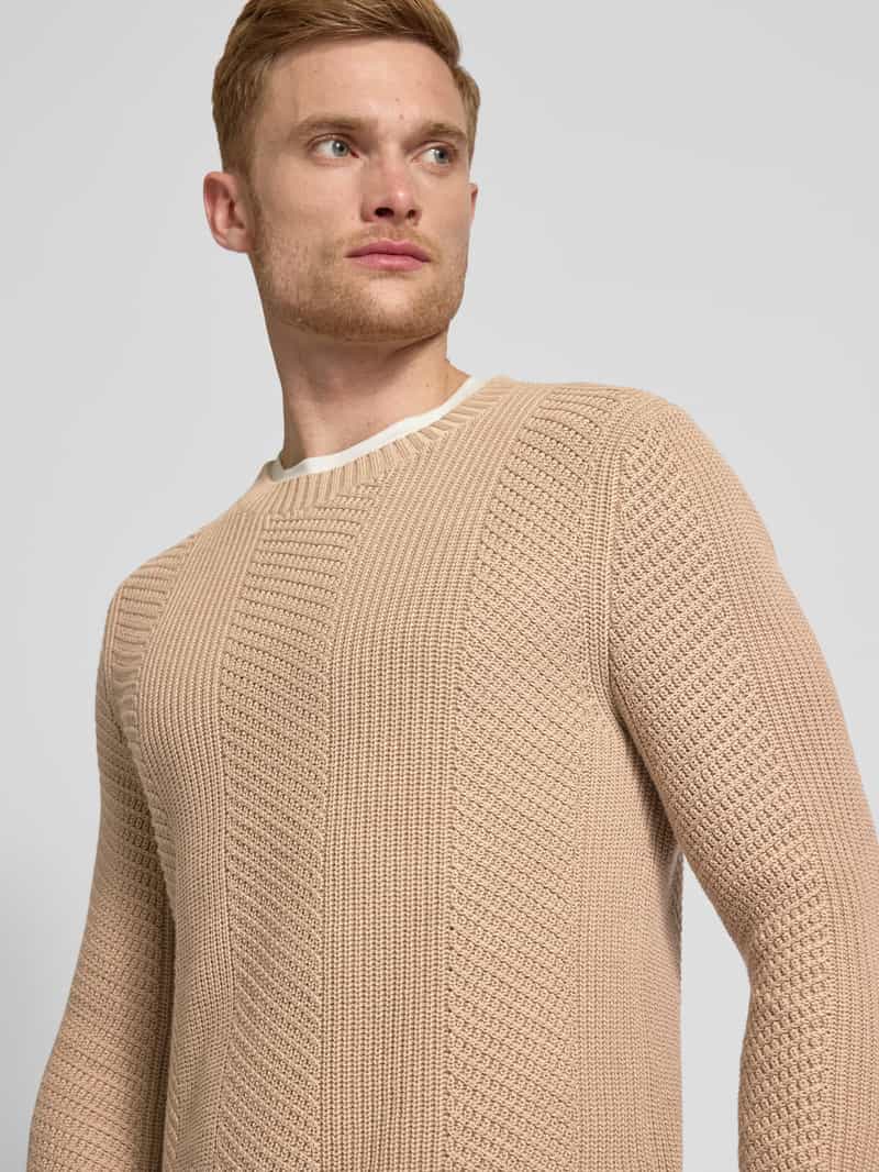 JOOP! JEANS Gebreide pullover met structuurmotief model 'Silor'