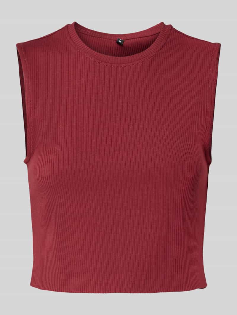 Only Slim fit korte top van katoenmix model 'VELA'