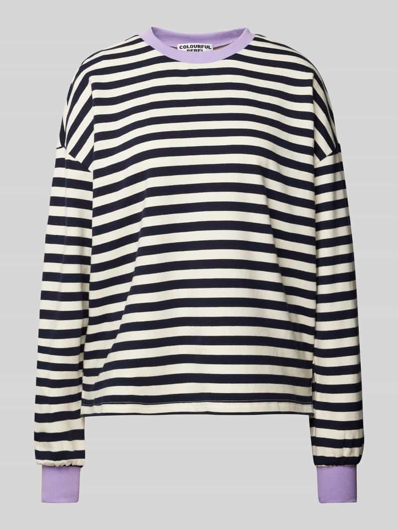 Colourful Rebel Oversized sweatshirt met ribboorden
