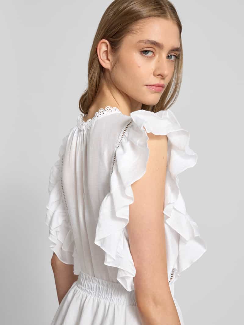 Gina Tricot Blouseshirt met volantmouwen
