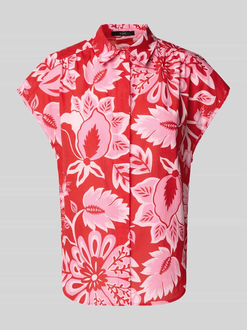Regular fit overhemdblouse met kapmouwen