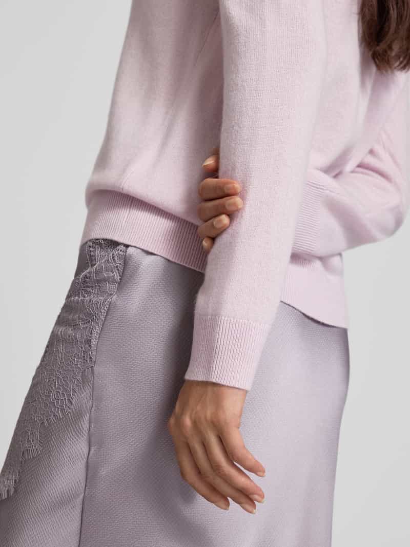 Jake*s Casual Gebreide pullover van kasjmier met ronde hals