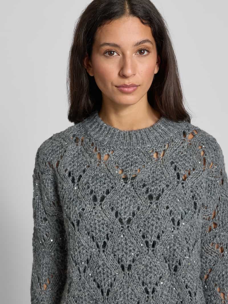 Rich & Royal Gebreide pullover met ronde hals