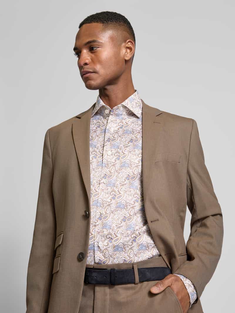 OLYMP SIGNATURE SLIM FIT Slim fit zakelijk overhemd met kentkraag model 'Savio'
