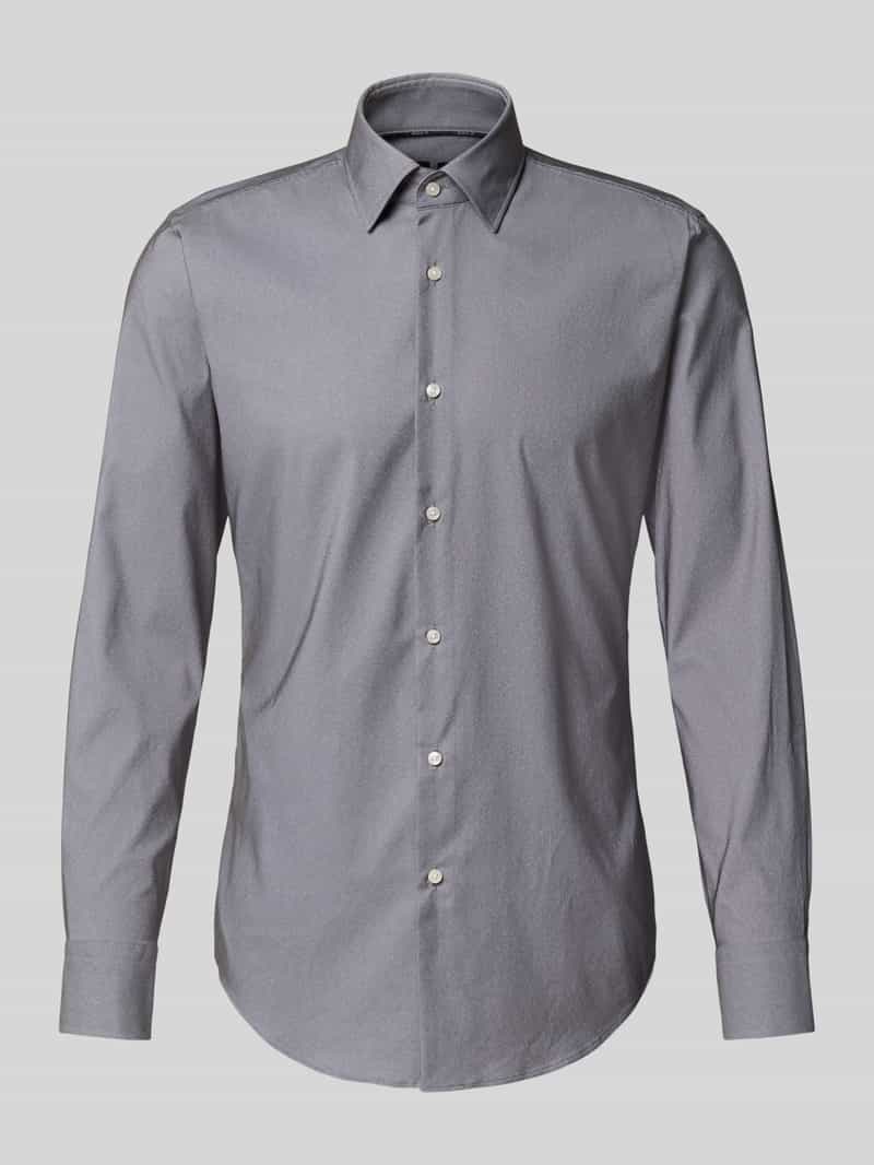 Boss Slim fit zakelijk overhemd met kentkraag model 'HANK'