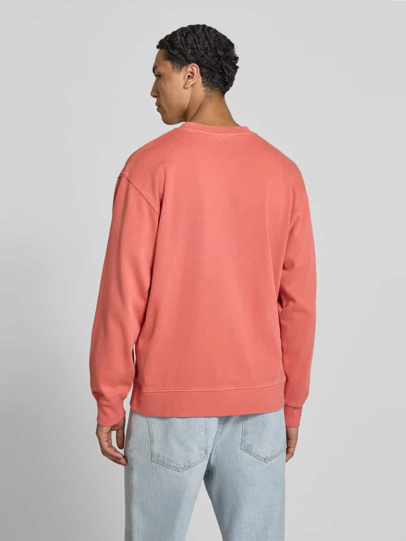 Pepe Jeans regular fit sweatshirt van puur katoen model 'JOHN CREW' rood, foto 2