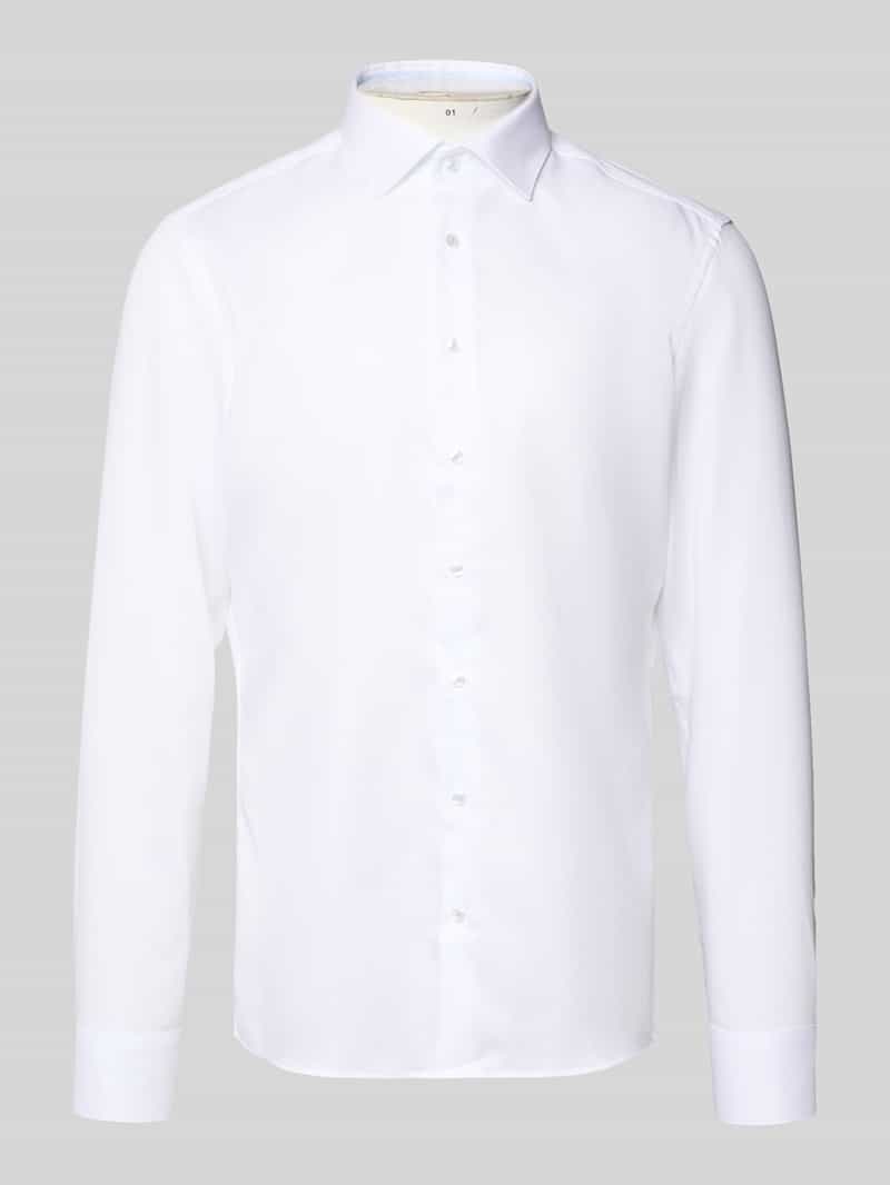 seidensticker Slim fit zakelijk overhemd van katoen met kentkraag