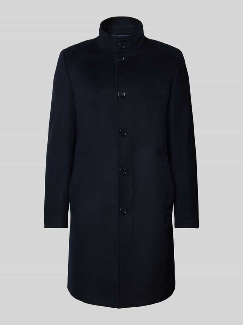 Christian Berg Men Regular fit lange wollen jas met viscose
